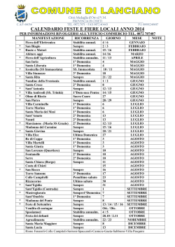 ELENCO FESTIVITA AGG 2014