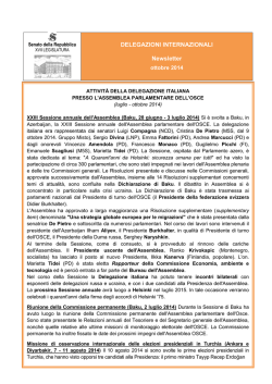 Newsletter - ottobre 2014