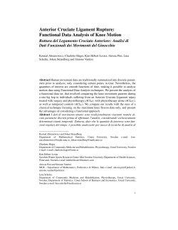 Functional Data Analysis of Knee Motion