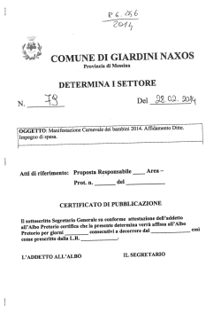 DETERMINA 1 SETTORE - Comune di Giardini Naxos