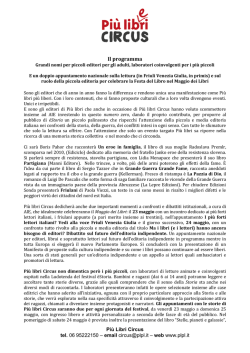 Il programma di Pi&ugrave; Libri Circus