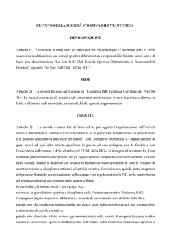 statuto della società sportiva dilettantistica le saie golf club( 2.12.13)