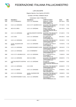 Calendario Under 15 - Unione Sportiva Goriziana