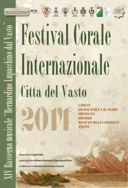 Festival Corale Internazionale Citt&agrave; del Vasto 2014