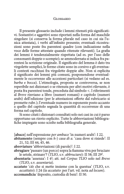 Glossario - Centro di studi Filologici Sardi