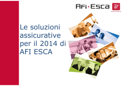 Le soluzioni assicurative per il 2014 di AFI ESCA