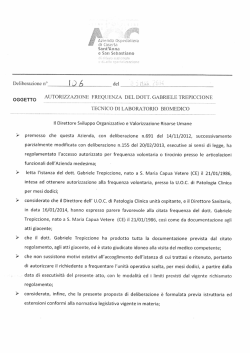 autorizzazione frequenza del dott. Gabriele Trepiccione tecnico di