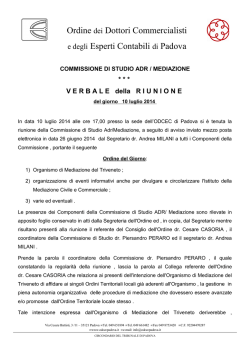 commissione adr verbale del 10 luglio 2014