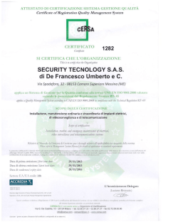 ISO 9001 - securitytechnology.it