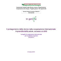 Il protagonismo delle donne nella cooperazione