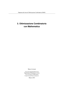 3. Ottimizzazione Combinatoria con Mathematica