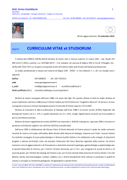 Curriculum 2014 - GeologiaVeronese