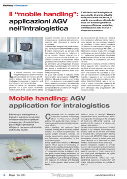 Il “mobile handling”: applicazioni AGV nell