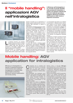 Il &ldquo;mobile handling&rdquo;: applicazioni AGV nell