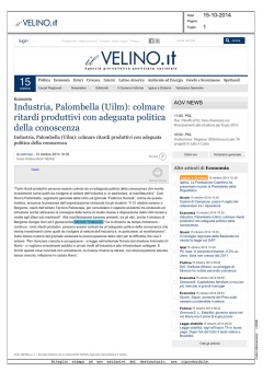 Industria, Palombella (Uilm): colmare ritardi produttivi con