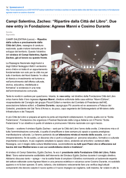 ilpaesenuovo &ndash; Articolo anteprima Citt&agrave; del Libro 2014