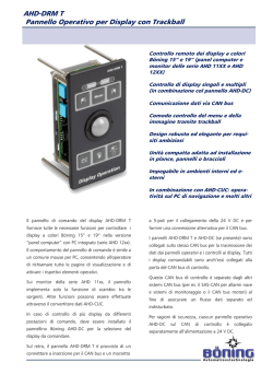 AHD-DRM T Pannello Operativo per Display con Trackball