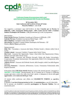 Il programma della mattinata