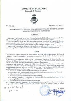 N_ 50 AeE Qef. A! - Comune di Domanico