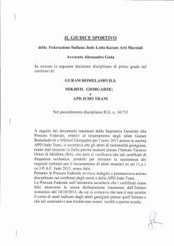IL GIUDICE SPORTIVO