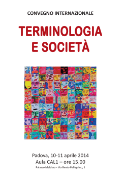 Terminologia e società_Book of abstract