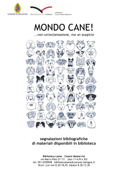 MONDO CANE - bibliografia Lame 2014