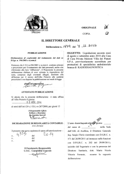 Delibera n 1879 del 07nov2014 Liquidazione acconto mesi Agosto