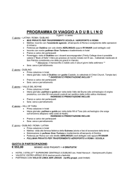 Dublino 5 gg - Liceo E. Majorana Latina