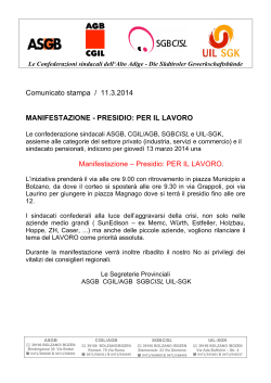 PER IL LAVORO.