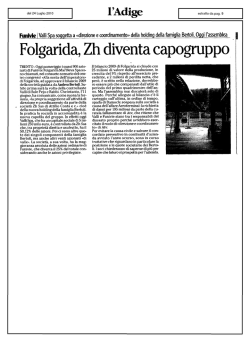 Folgarida, Zh diventa capogruppo