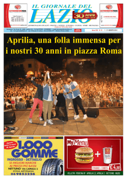 Aprilia, una folla immensa per i nostri 30 anni in piazza Roma Con il