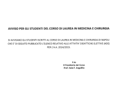 Avviso Calendario ADE CLMC NA a.a. 2014-2015