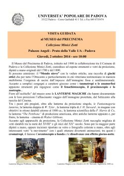 visita precinema - Università Popolare di Padova