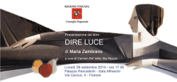 Dire luce - Consiglio Regionale della Toscana
