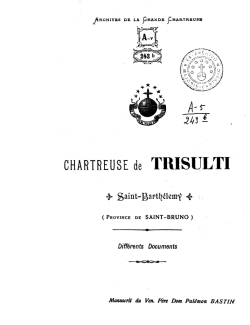 CHARTREUSE de TRISULTI