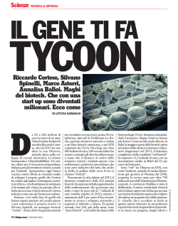 Il gene ti fa tycoon - Associazione Scienza e Vita
