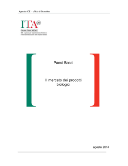 IL MERCATO BELGA DEI PRODOTTI ALIMENTARI BIOLOGICI