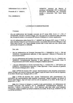 Deliberazione 03-2014 approvazione bilancio di previsione 2014
