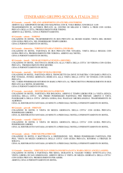 itinerario gruppo scuola italia 2009