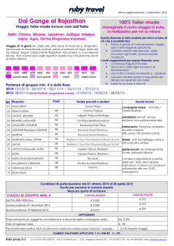 Itinerario Stampabile (RAJASTHAN dal gange al