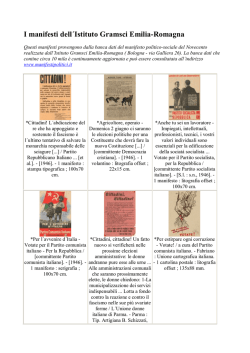 I manifesti dell&acute;Istituto Gramsci Emilia-Romagna