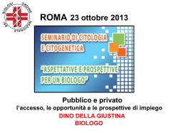 Dino Della Giustina - Ordine Nazionale dei Biologi