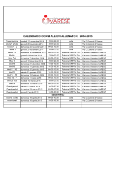 lezioni corso allenator-Allievi-2013-2014