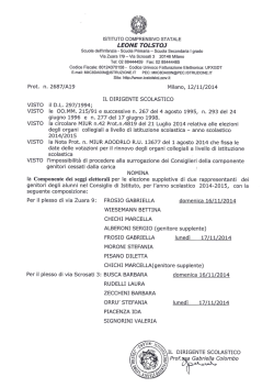Decreto nomina Seggi Elettorali