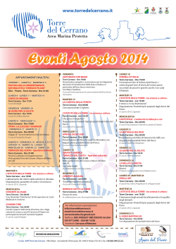 Programma Agosto 2014