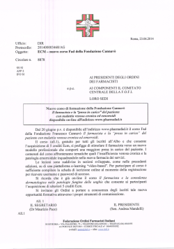 Corso ECM FAD Fondazione Cannavò e programma