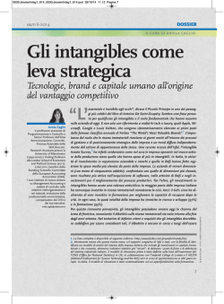 Gli intangibles come leva strategica