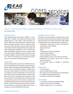 Glow Discharge Mass Spectrometry (GDMS)