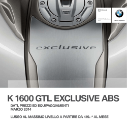 Prezzi e equipaggiamenti K 1600 GTL Exclusive ABS (PDF, 231 kb)
