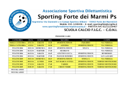 il programma gare completo
